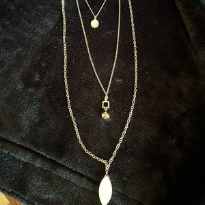 Premier Designs Rose Gold Triple Necklace